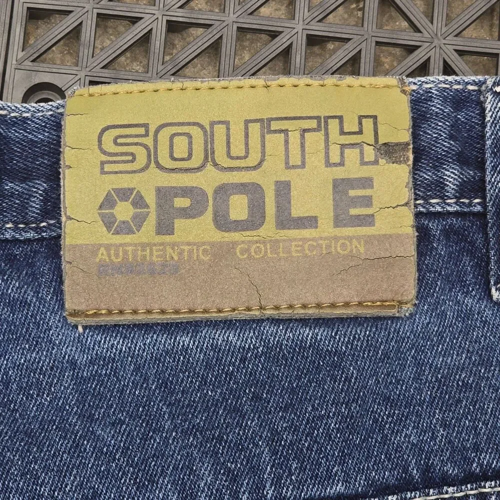 Vintage Southpole Shorts Men's 36 Denim Y2K Baggy Wide Leg Hip Hop 90's Skater